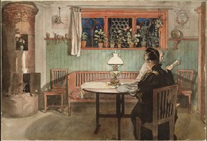 子供たちが寝たとき 作： Carl Larsson